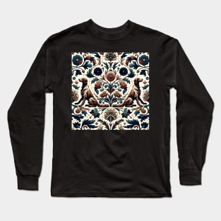 Irish Setter inspired by William Morris Long Sleeve T-Shirt